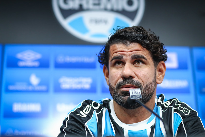 Diego Costa como novo reforço do Gremio para a temporada 2024. FOTO: LUCAS UEBEL/GREMIO FBPA