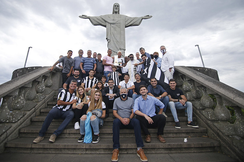 Homenagem ao Botafogo no Cristo Redentor. 30 de Novembro de 2021, Rio de Janeiro, RJ, Brasil. Foto: Vitor Silva/Botafogo.

