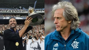 artur jorge do botafogo em foto de vitor silva e jorge jesus do flamengo em foto de thiago ribeiro agif