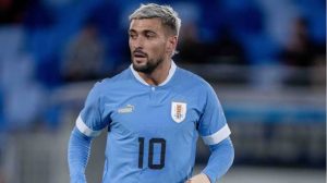 Arrascaeta em ação pelo Uruguai. Foto: Getty Images