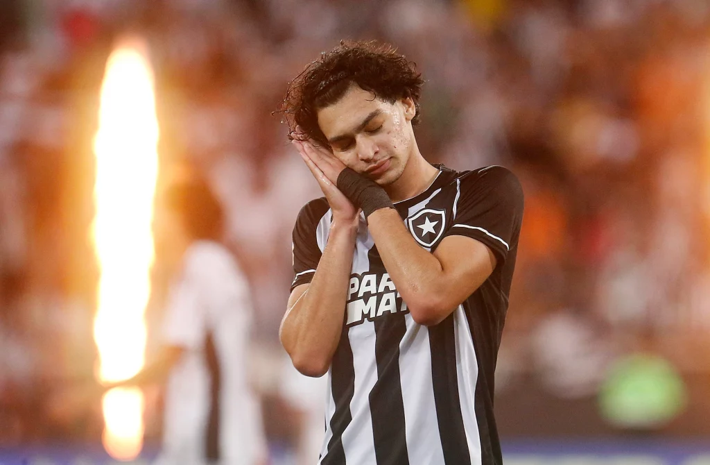 Matheus Nascimento. Botafogo x Atletico MG pelo Campeonato Brasileiro no Estadio Niltos Santos. 07 de Maio de 2023, Rio de Janeiro, RJ, Brasil. Foto: Vitor Silva/Botafogo.