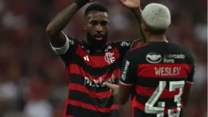 Wesley e Gerson, do Flamengo. Foto: Wagner Meier/Getty Images