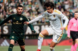 Matheus Nascimento em ação pelo LA Galaxy. Foto: Arquivo Pessoal