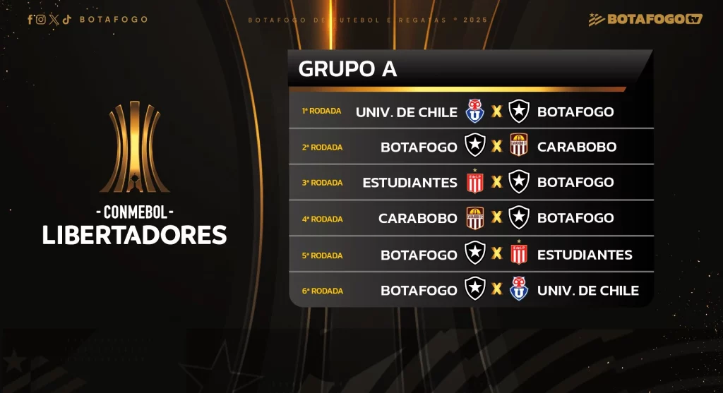 Fase de grup0os da libetadores botafogo
