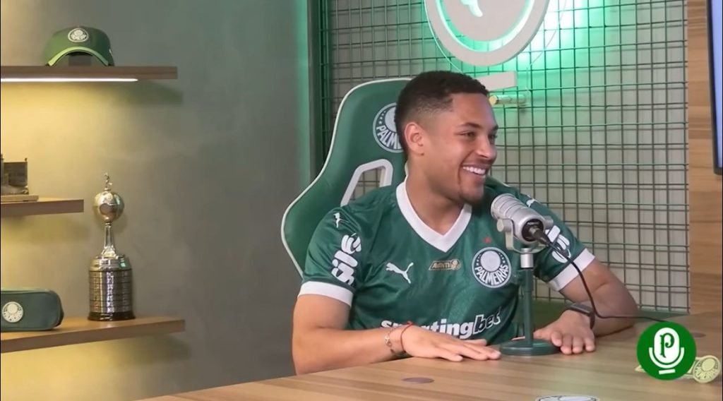 Vitor Roque, jogador do Palmeiras. Foto: Reprodução