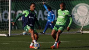 Marcos Rocha e Mayke. Foto: Cesar Greco/Palmeiras