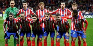 Elenco do Atlético de Madrid. Foto: Reprodução.