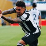 Igor Jesus comemorando mais um gol com a camisa do Botafogo. Foto: DAZN