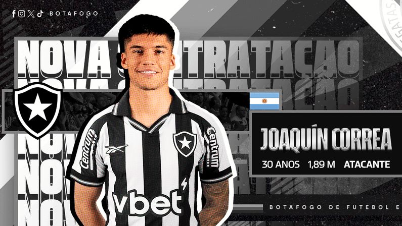Joaquim Correa, novo reforço do Fogão. Foto: Reprodução.